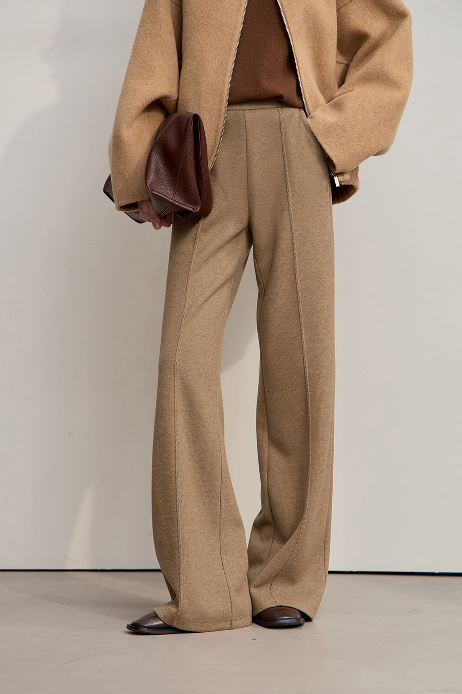 Knitted Acetate Wool Trousers