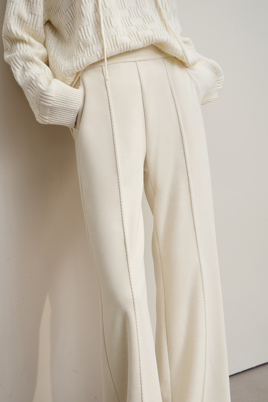 Knitted Acetate Wool Trousers