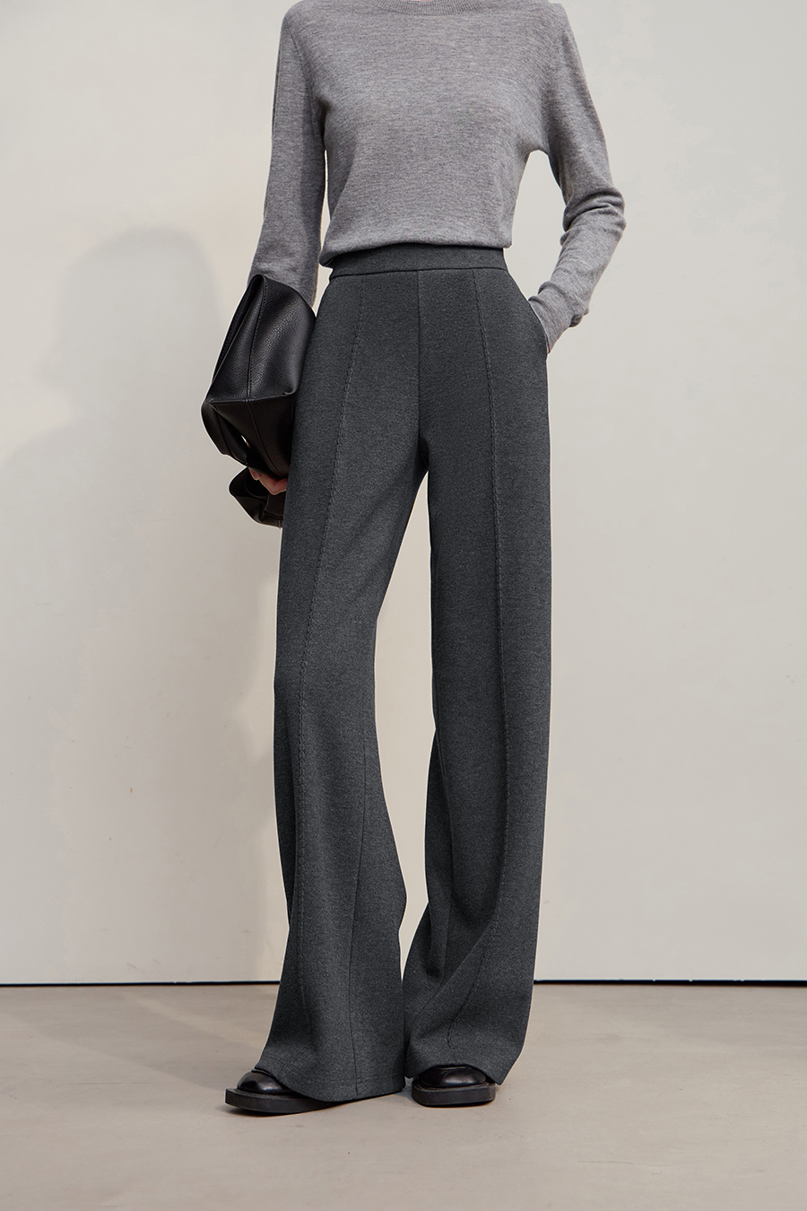 Knitted Acetate Wool Trousers