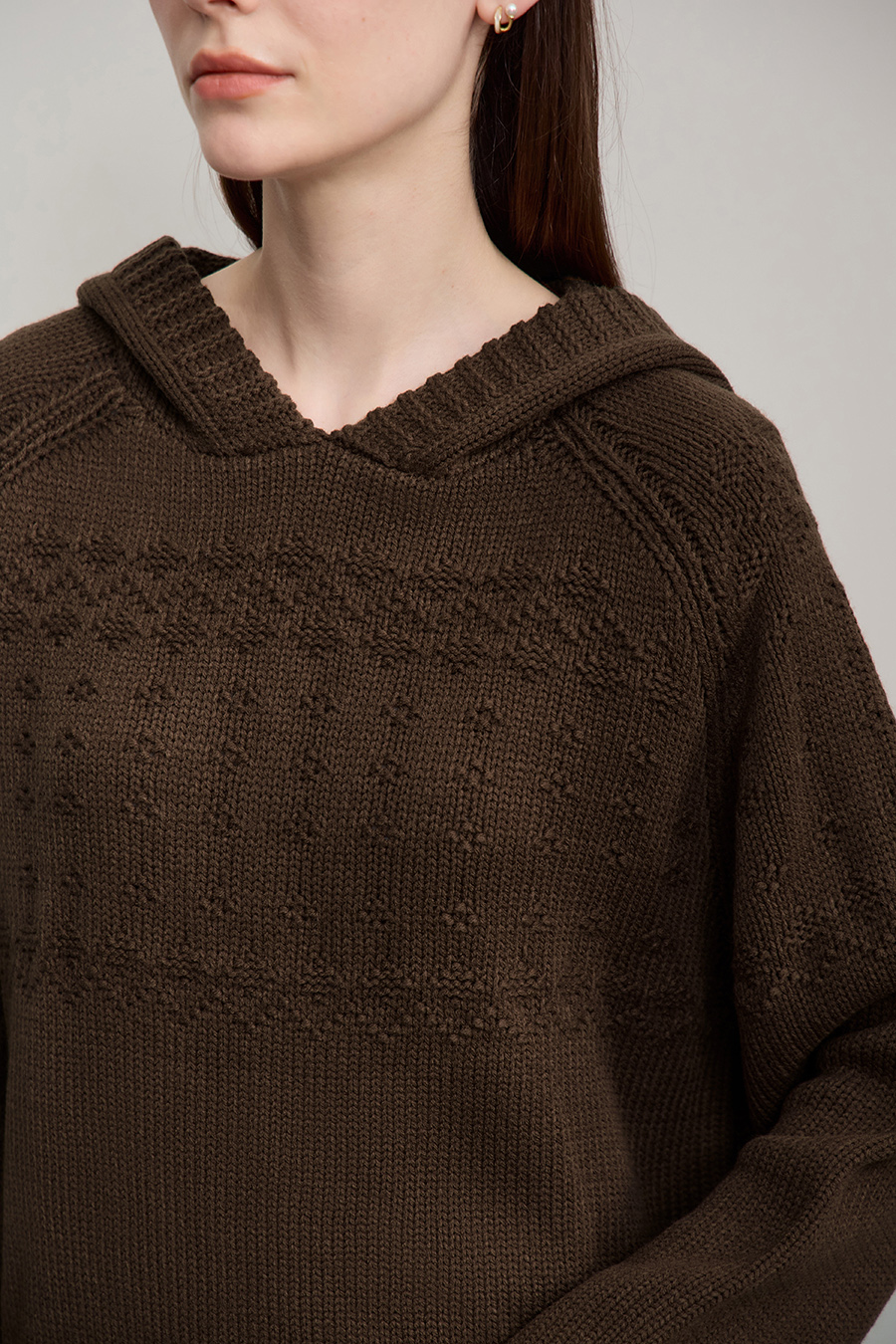 Hooded Raglan Sleeve Sweater