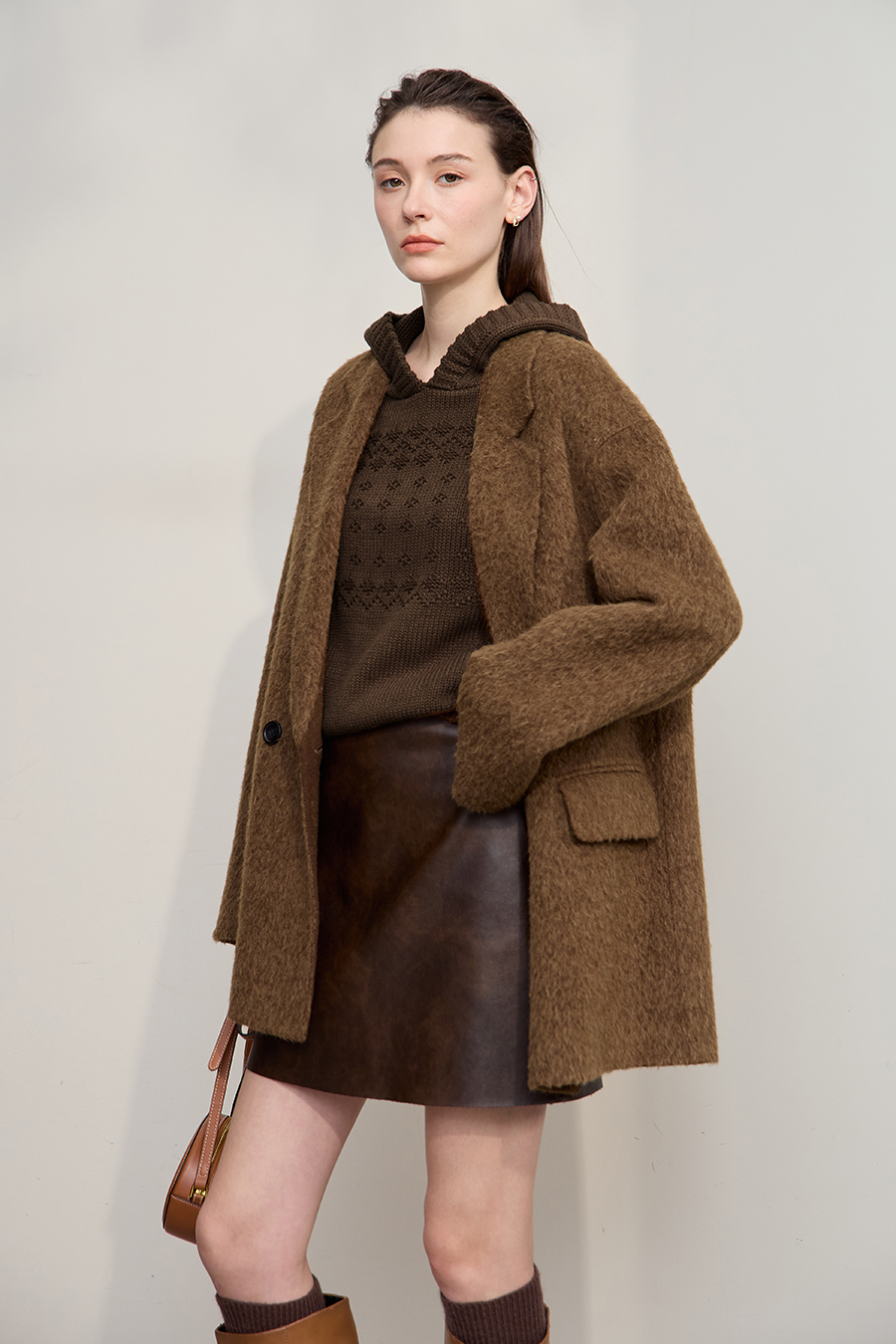 Hooded Raglan Sleeve Sweater