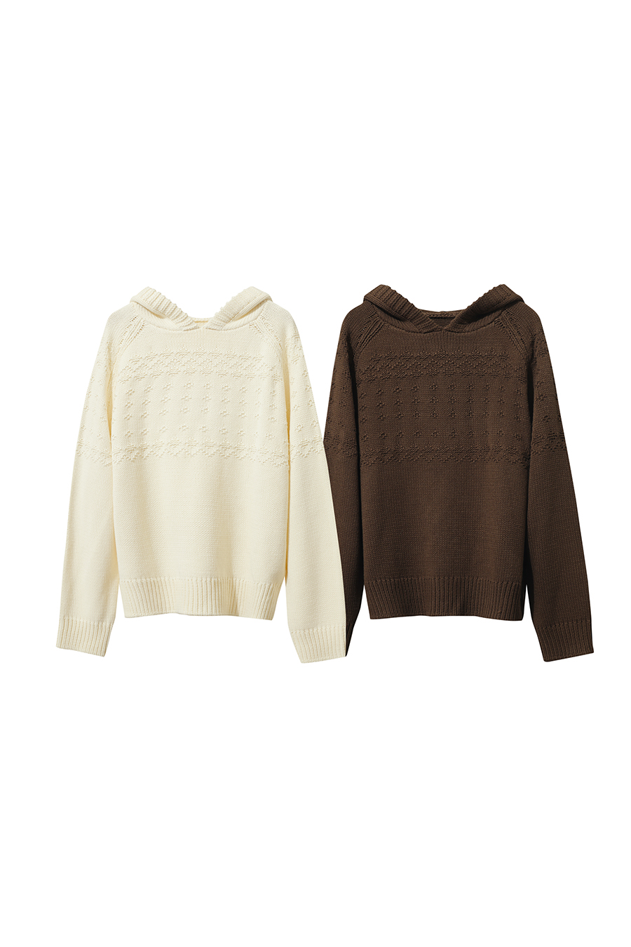 Hooded Raglan Sleeve Sweater
