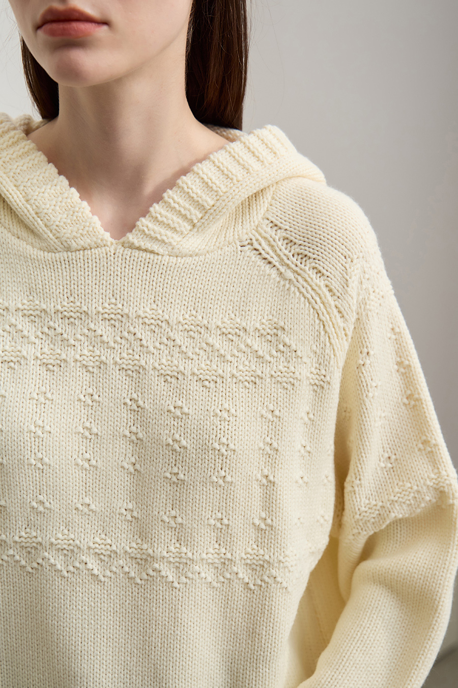 Hooded Raglan Sleeve Sweater