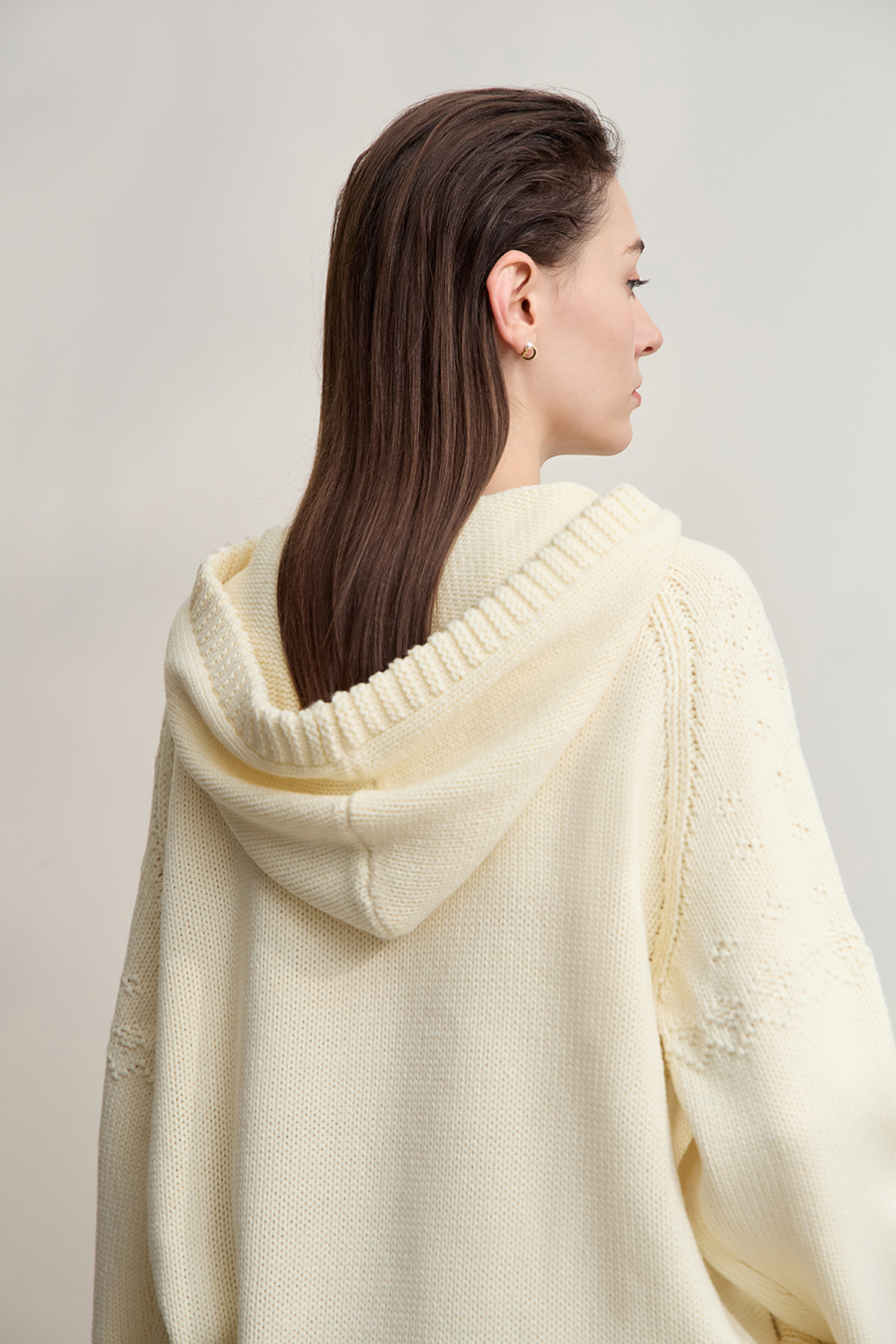 Hooded Raglan Sleeve Sweater