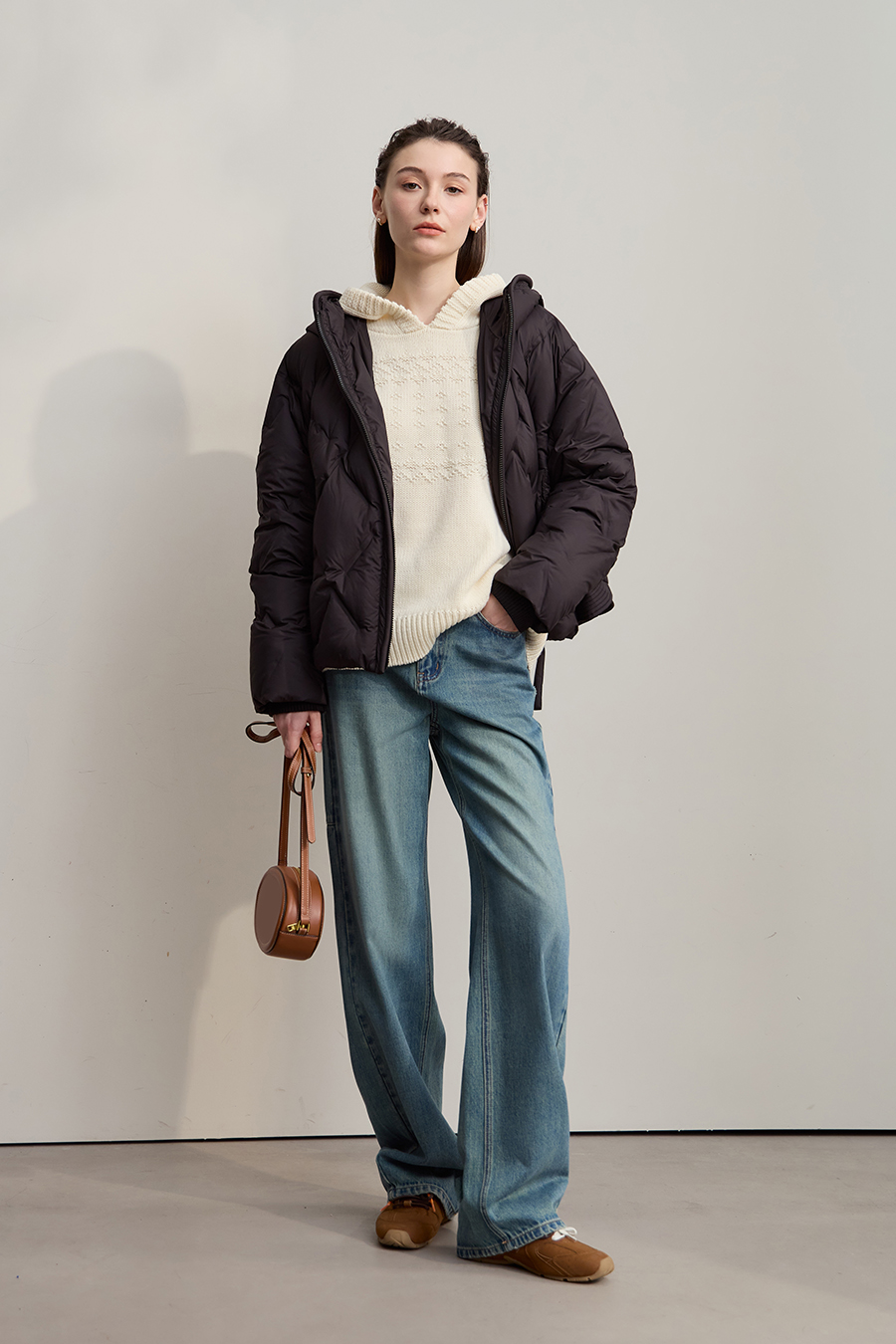 Hooded Raglan Sleeve Sweater