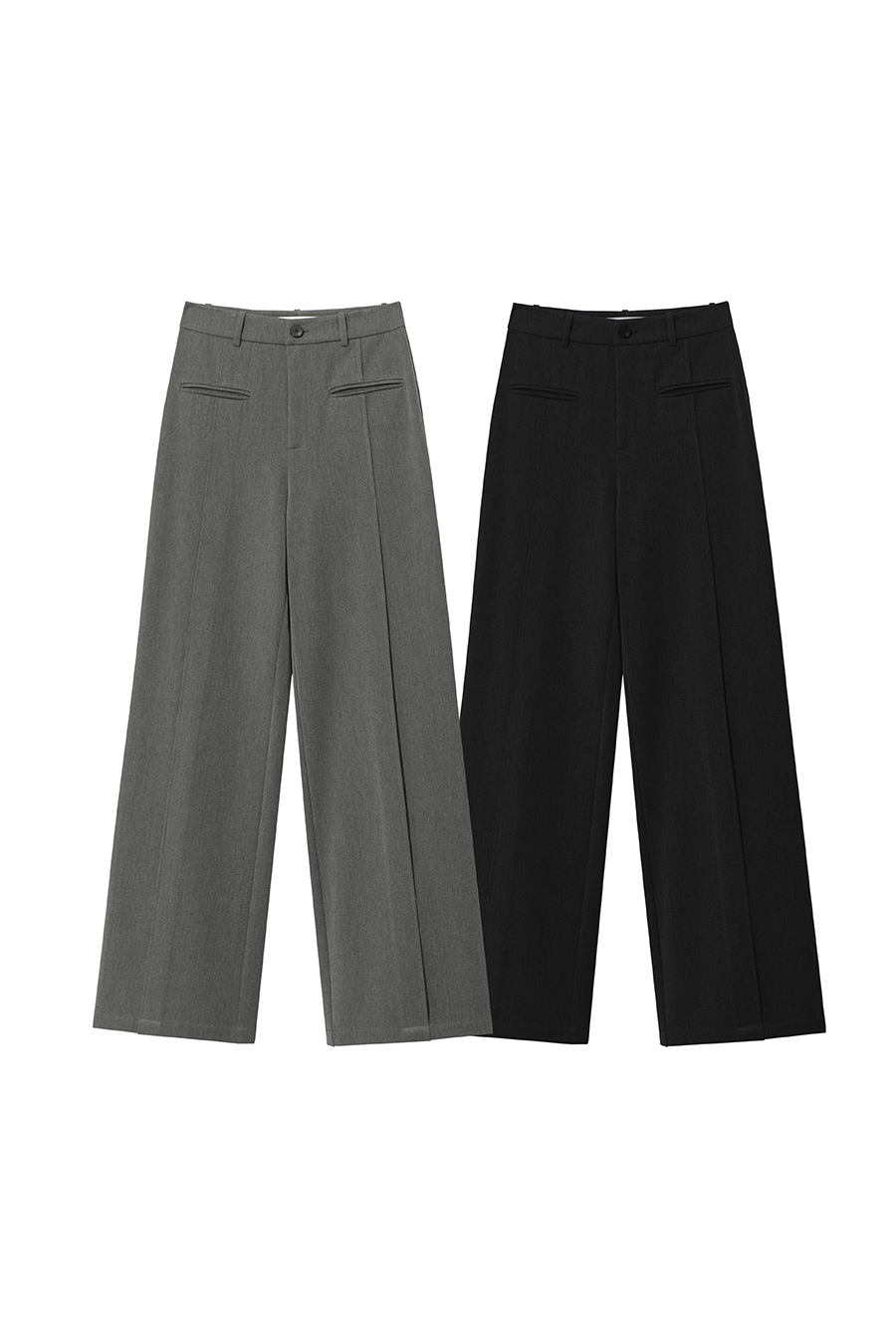 Brushed Wide-leg Casual Trousers