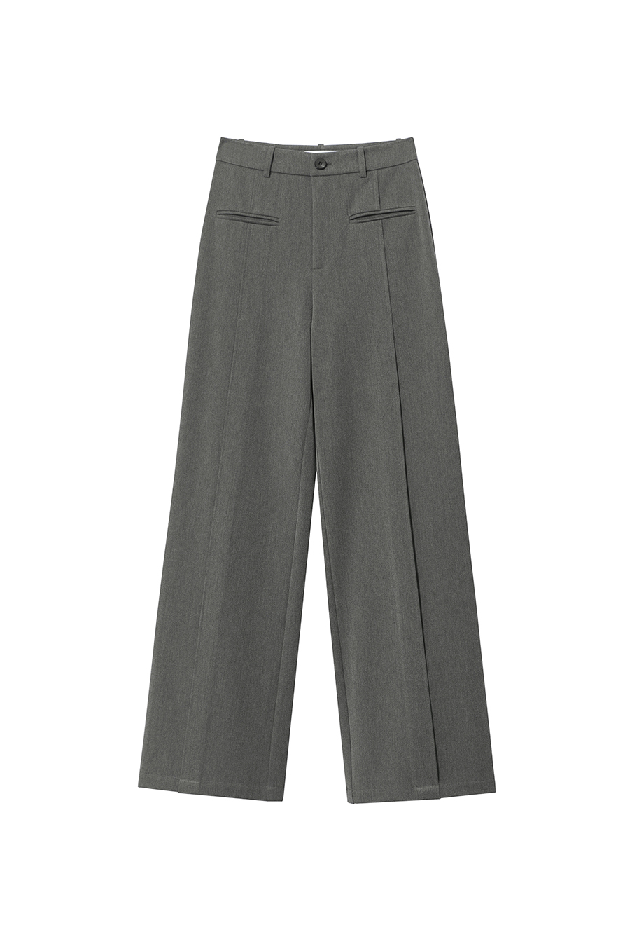 Brushed Wide-leg Casual Trousers