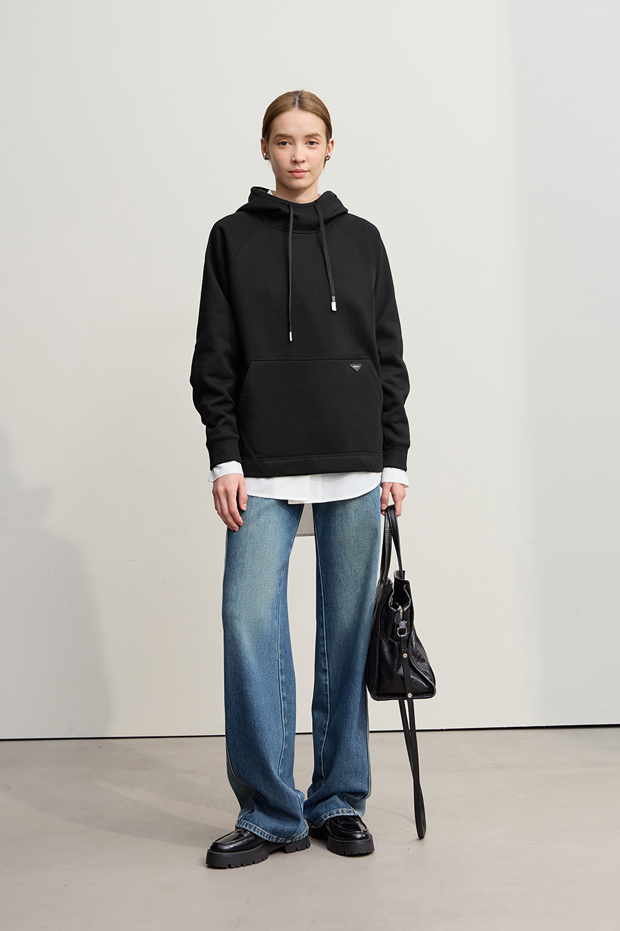 Fleece-Lined Hooded Warm Sweatshirt