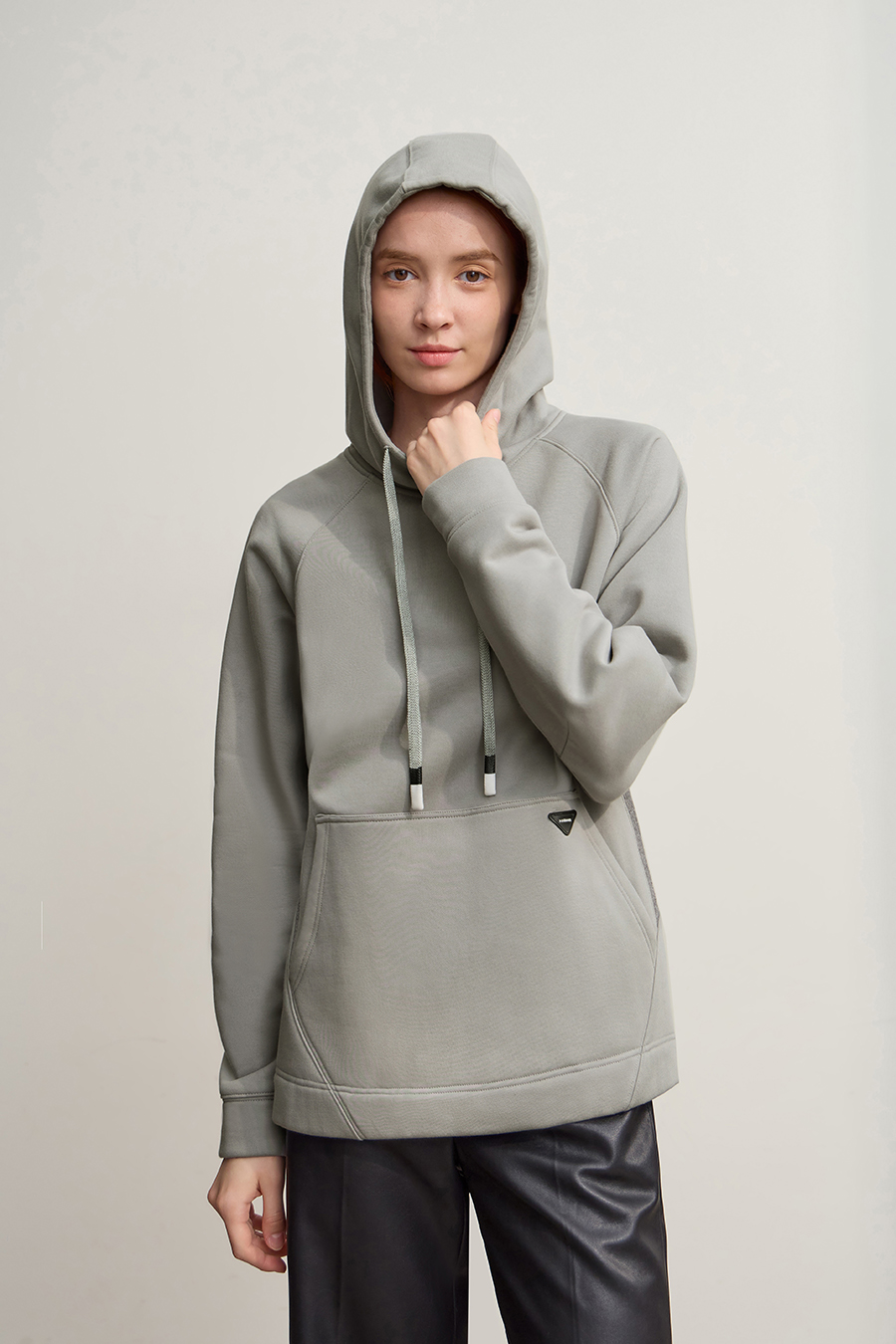 Fleece-Lined Hooded Warm Sweatshirt