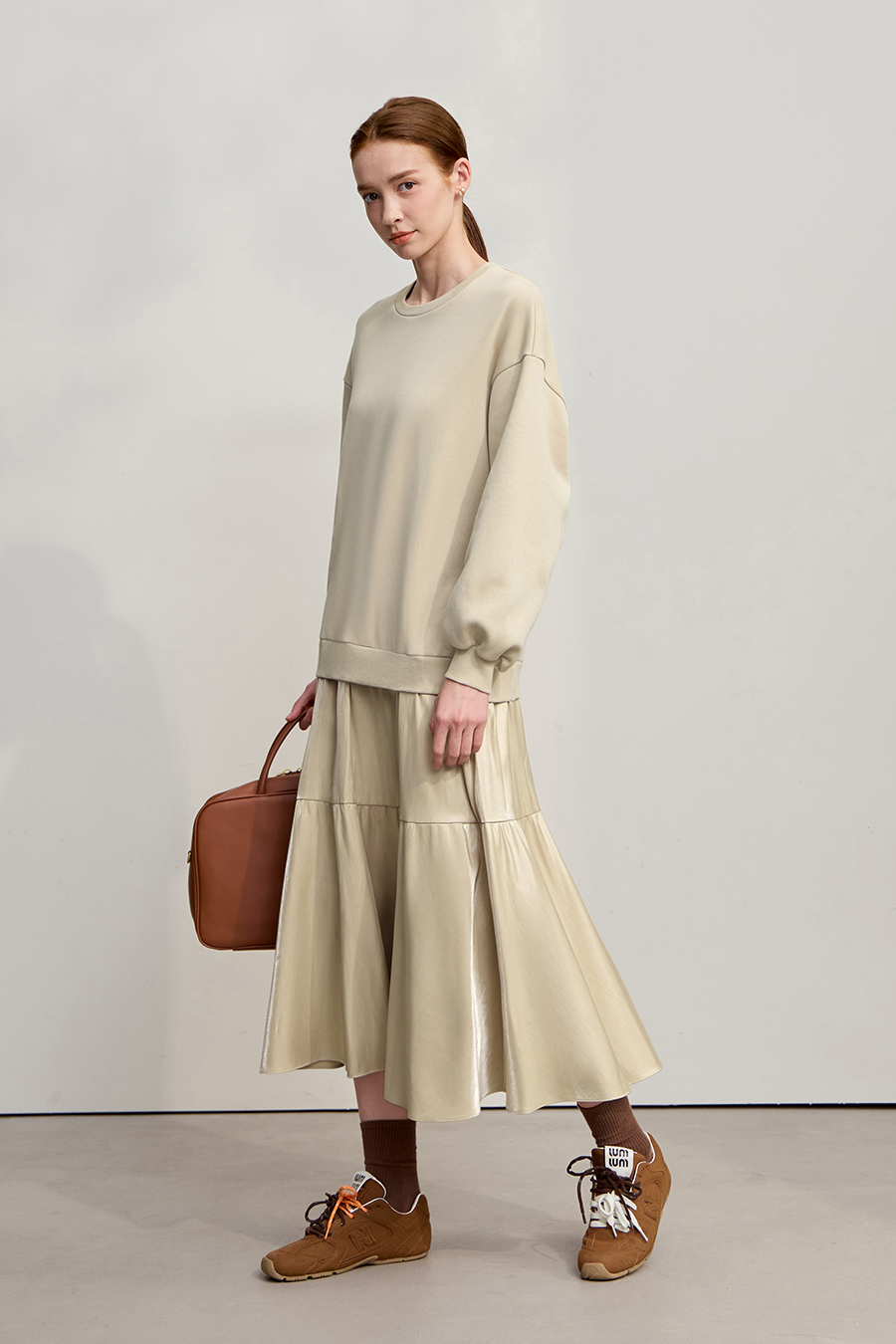 Loose Layered Fake Two-piece Dress