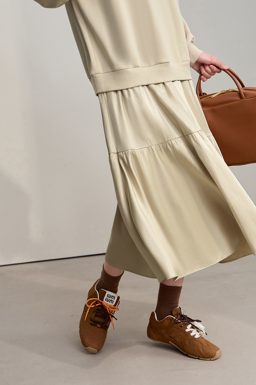 Loose Layered Fake Two-piece Dress