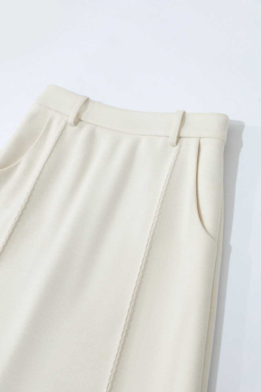 Long Slightly Elastic A - line Skirt|AMII-AMII.com