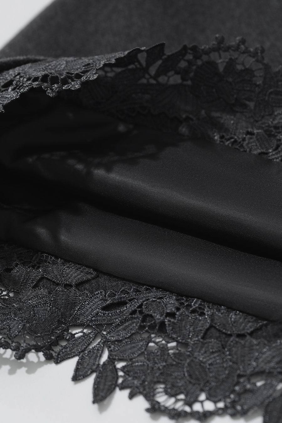 Lace Fleece Midi Skirt