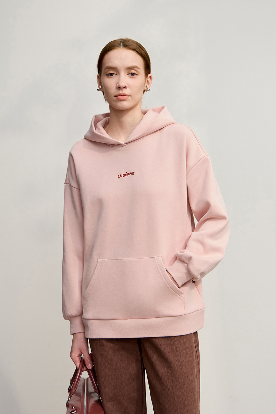 Letter Embroidered Hoodie|AMII-AMII.com