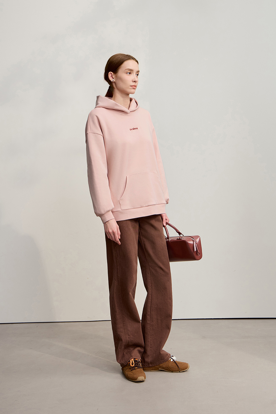 Letter Embroidered Hoodie|AMII-AMII.com