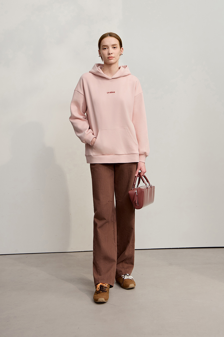 Letter Embroidered Hoodie|AMII-AMII.com