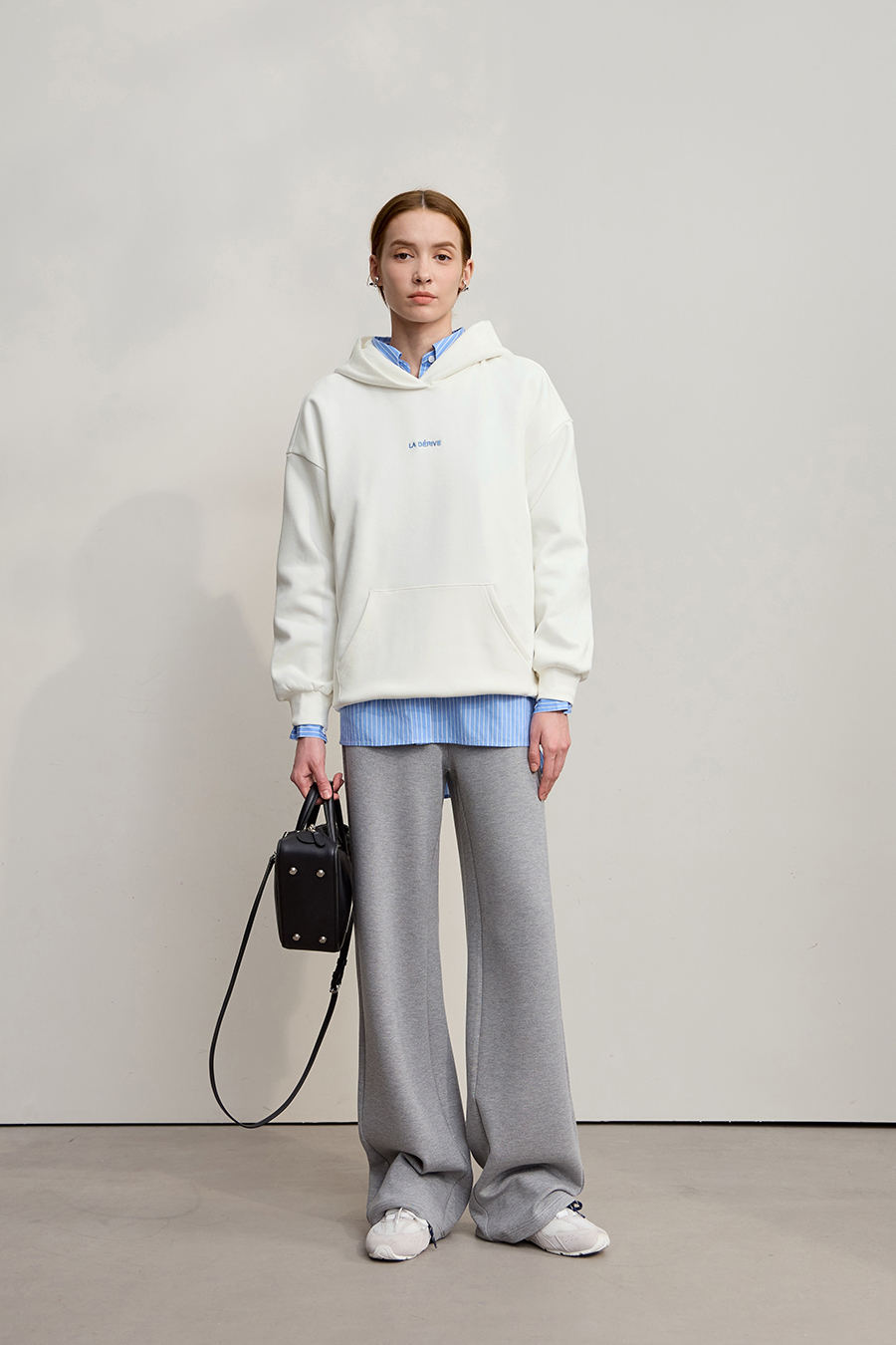 Letter Embroidered Hoodie|AMII-AMII.com