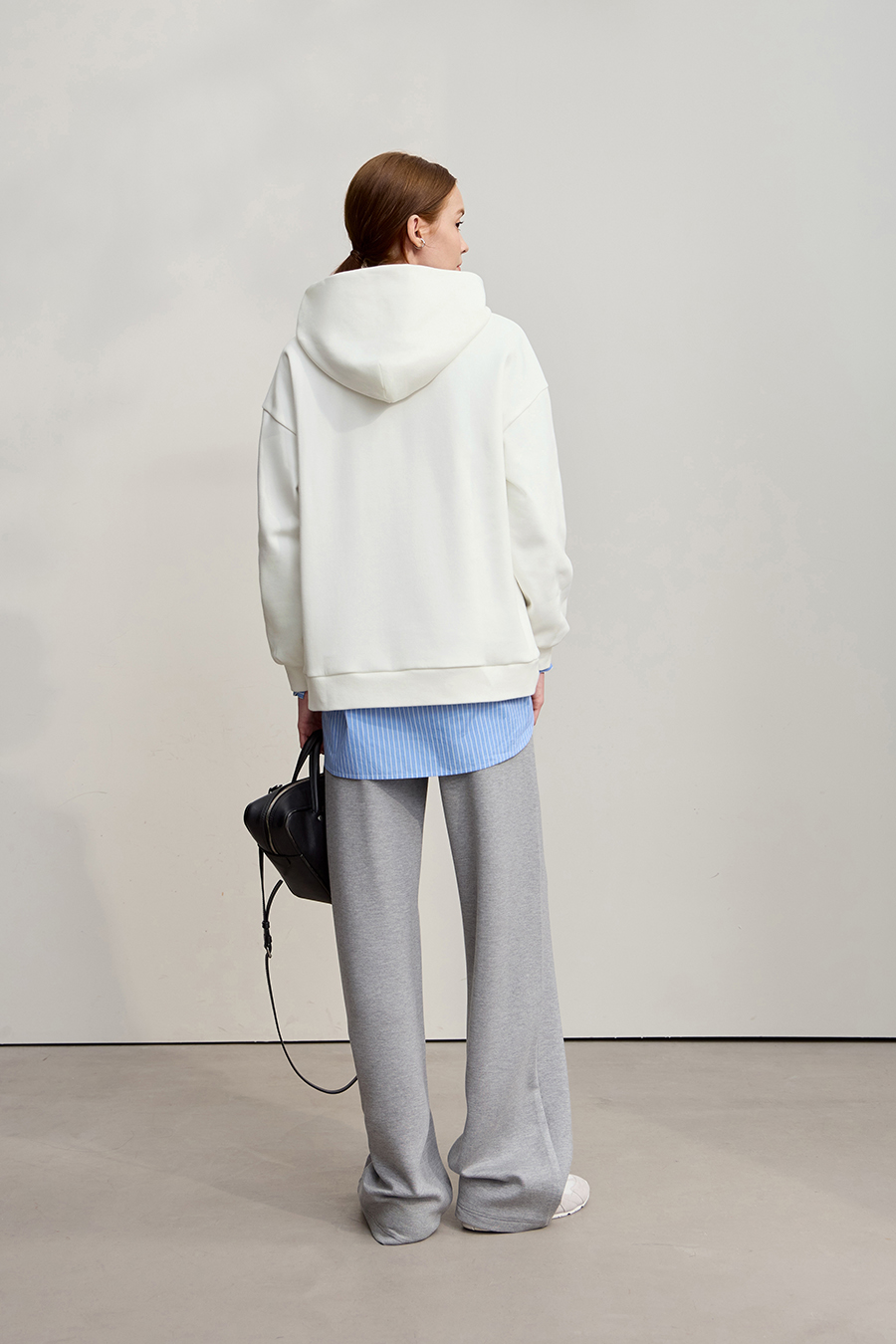 Letter Embroidered Hoodie|AMII-AMII.com