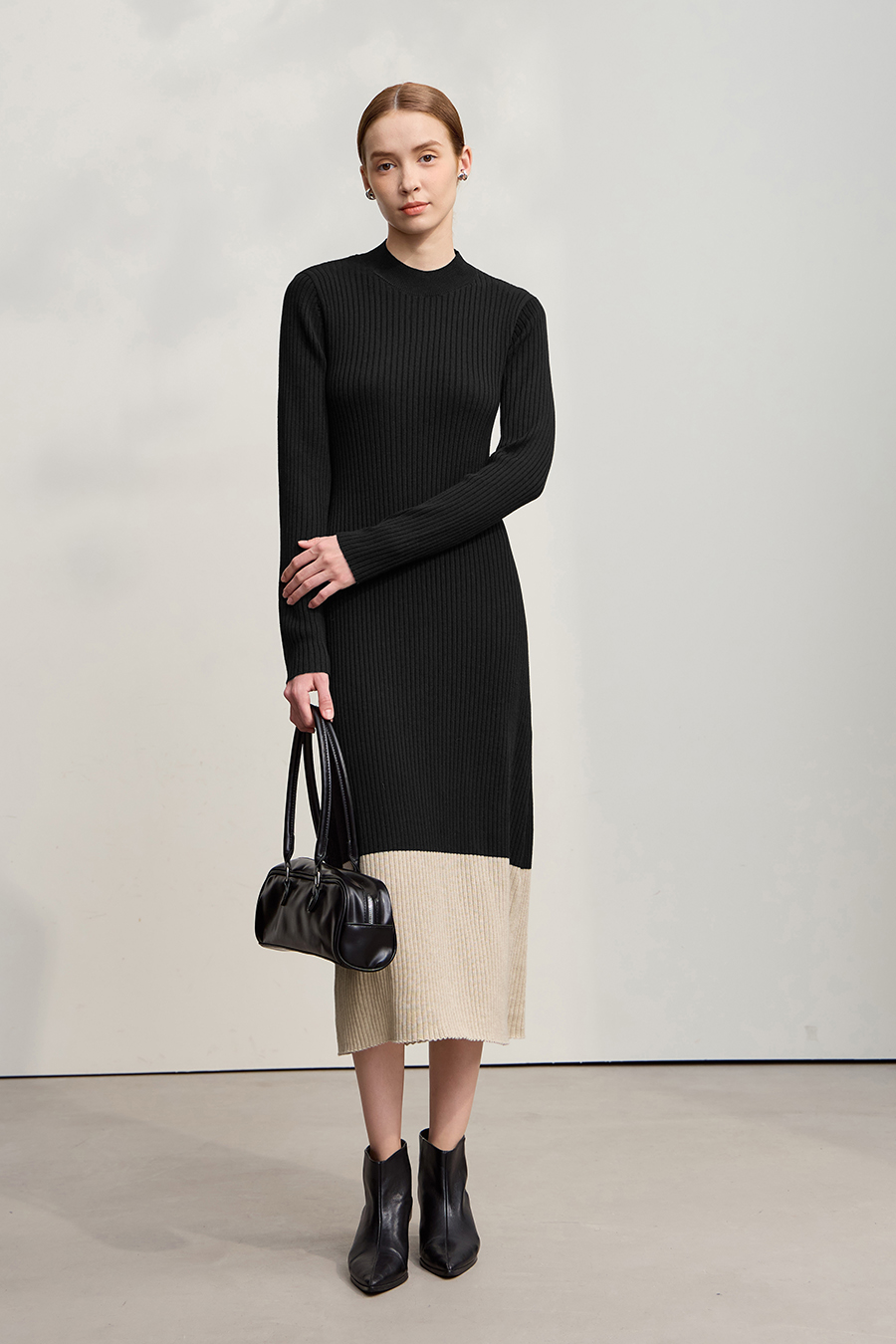 Slim Fit Color Block Dress|AMII-AMII.com