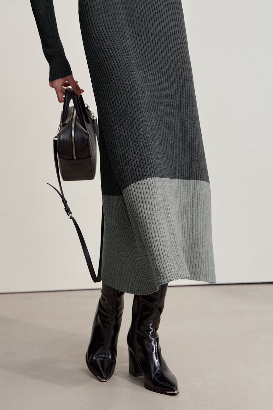 Slim Fit Color Block Dress|AMII-AMII.com