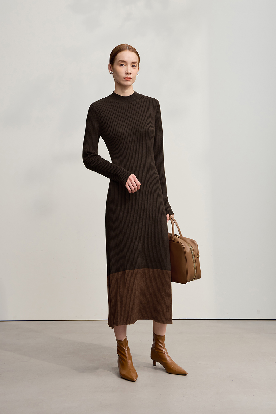 Slim Fit Color Block Dress|AMII-AMII.com