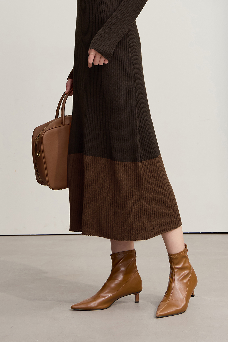 Slim Fit Color Block Dress|AMII-AMII.com