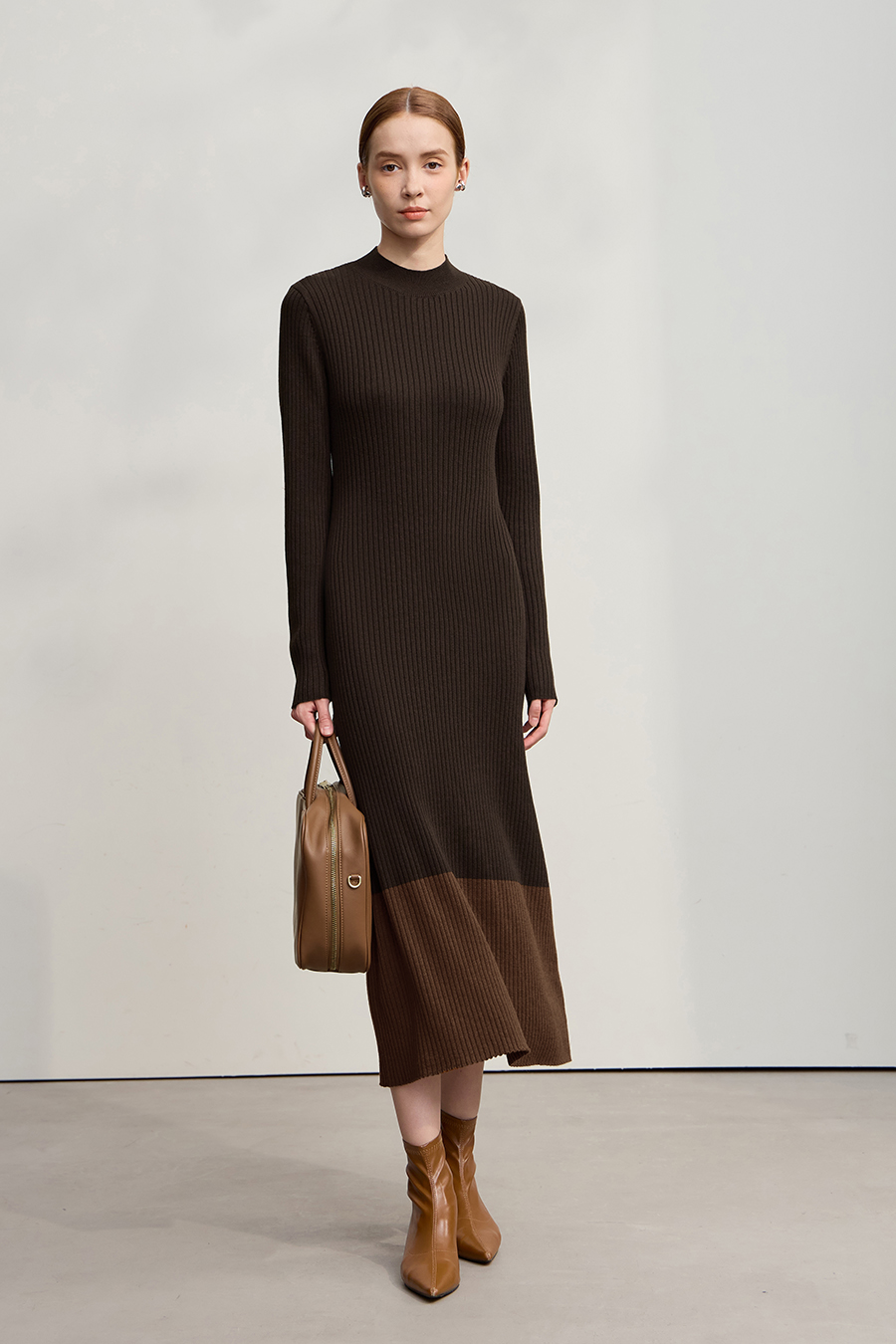 Slim Fit Color Block Dress|AMII-AMII.com