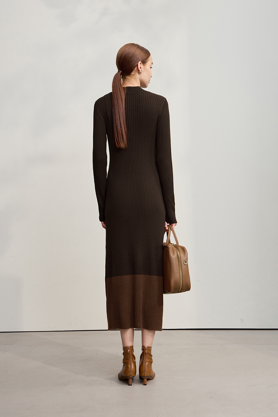 Slim Fit Color Block Dress|AMII-AMII.com