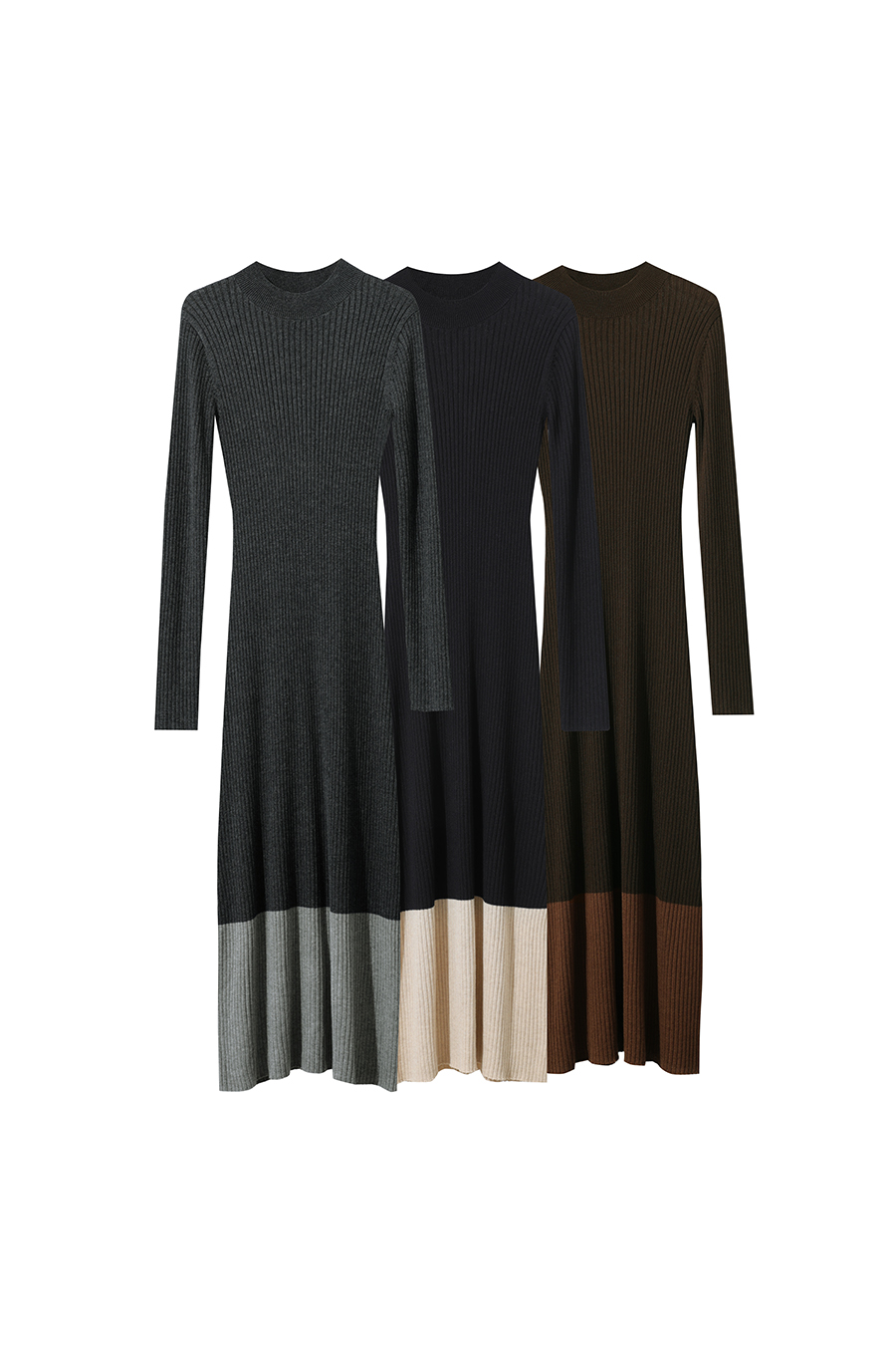 Slim Fit Color Block Dress|AMII-AMII.com