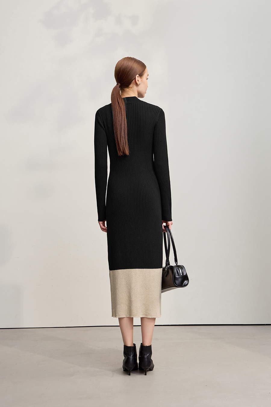 Slim Fit Color Block Dress|AMII-AMII.com