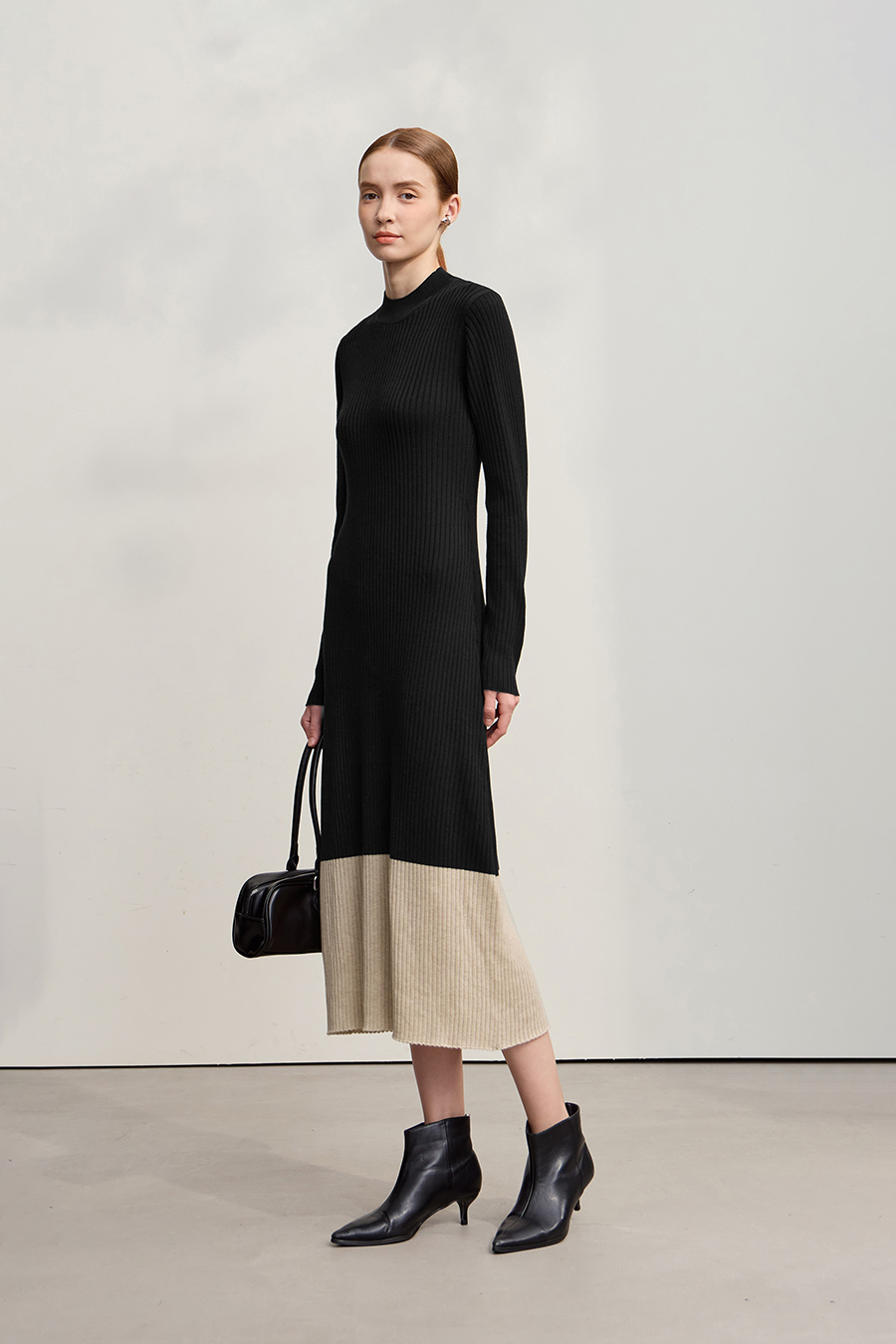 Slim Fit Color Block Dress|AMII-AMII.com