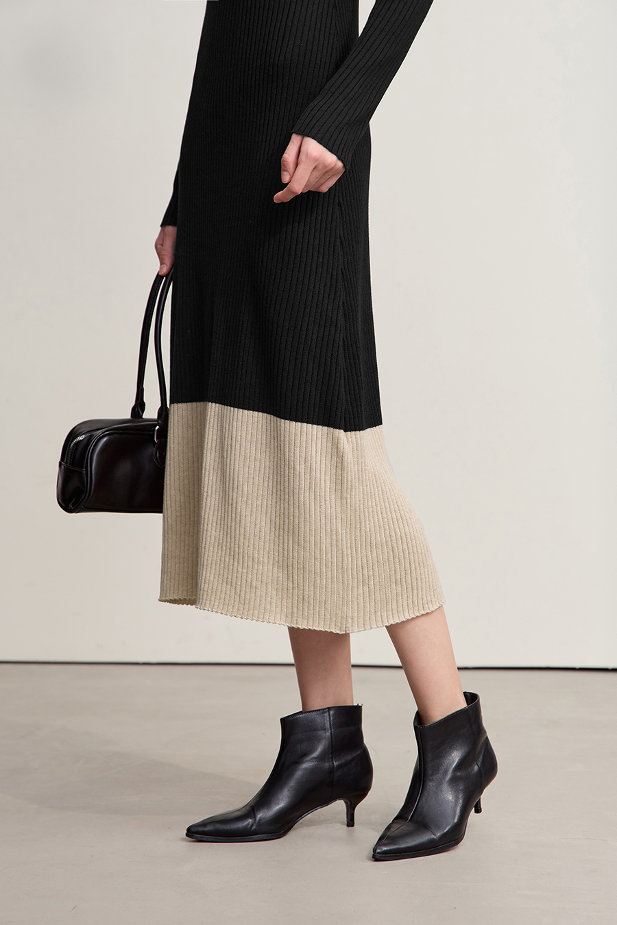 Slim Fit Color Block Dress|AMII-AMII.com