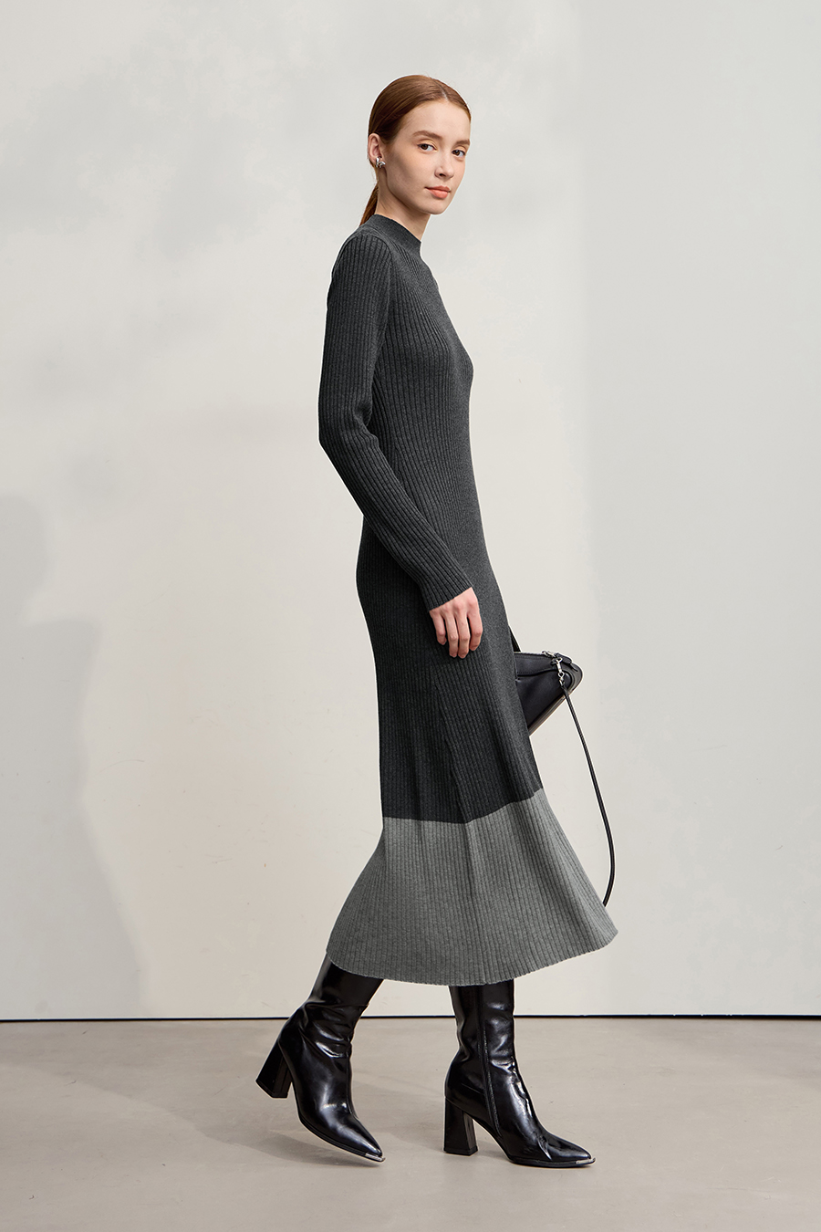 Slim Fit Color Block Dress|AMII-AMII.com