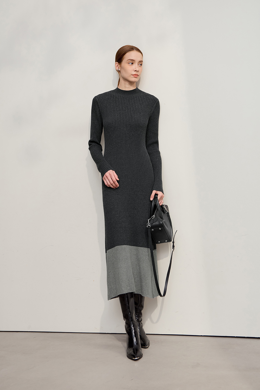 Slim Fit Color Block Dress|AMII-AMII.com