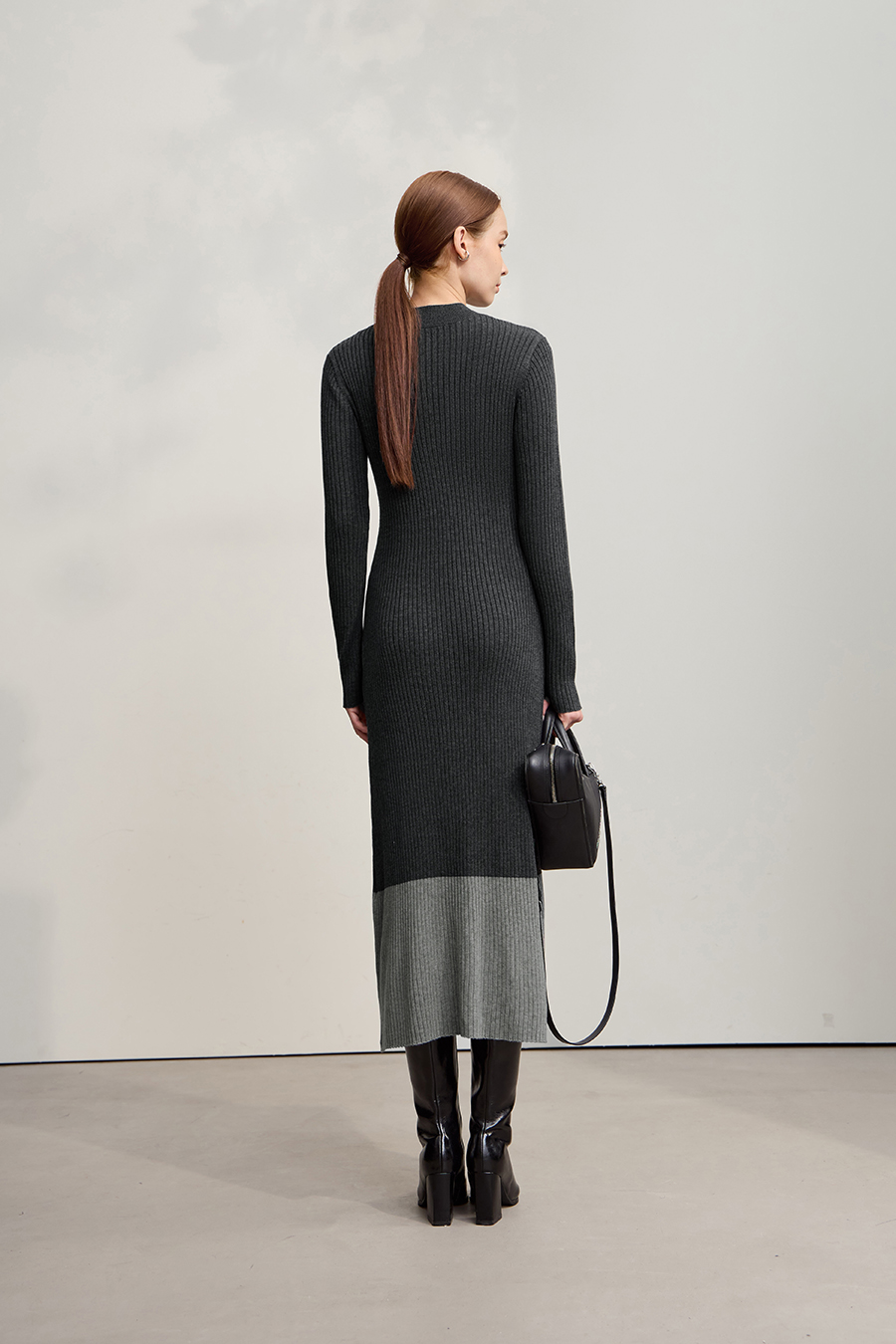 Slim Fit Color Block Dress|AMII-AMII.com