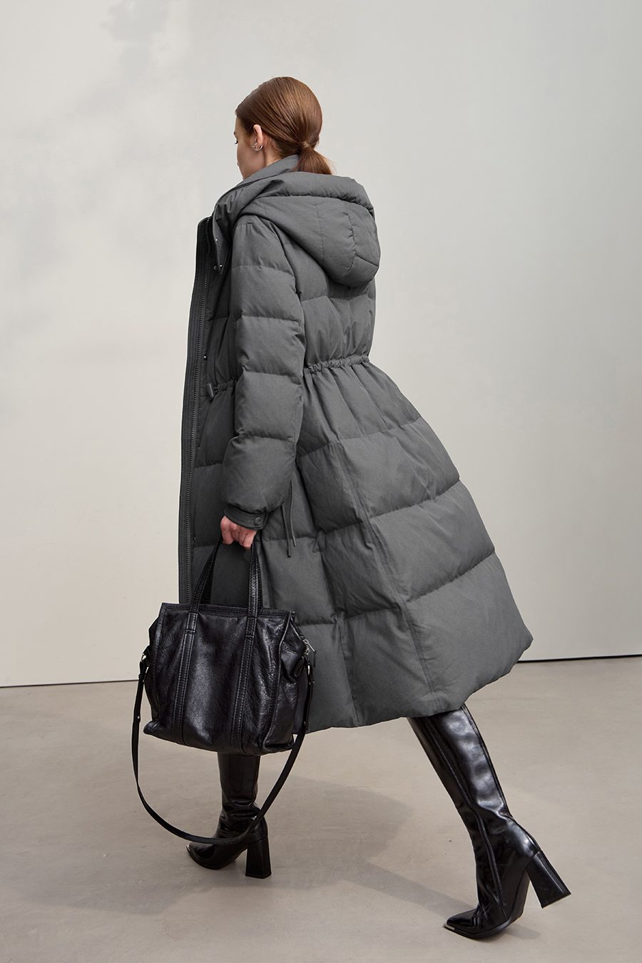 Hooded Long Down Jacket|AMII-AMII.com