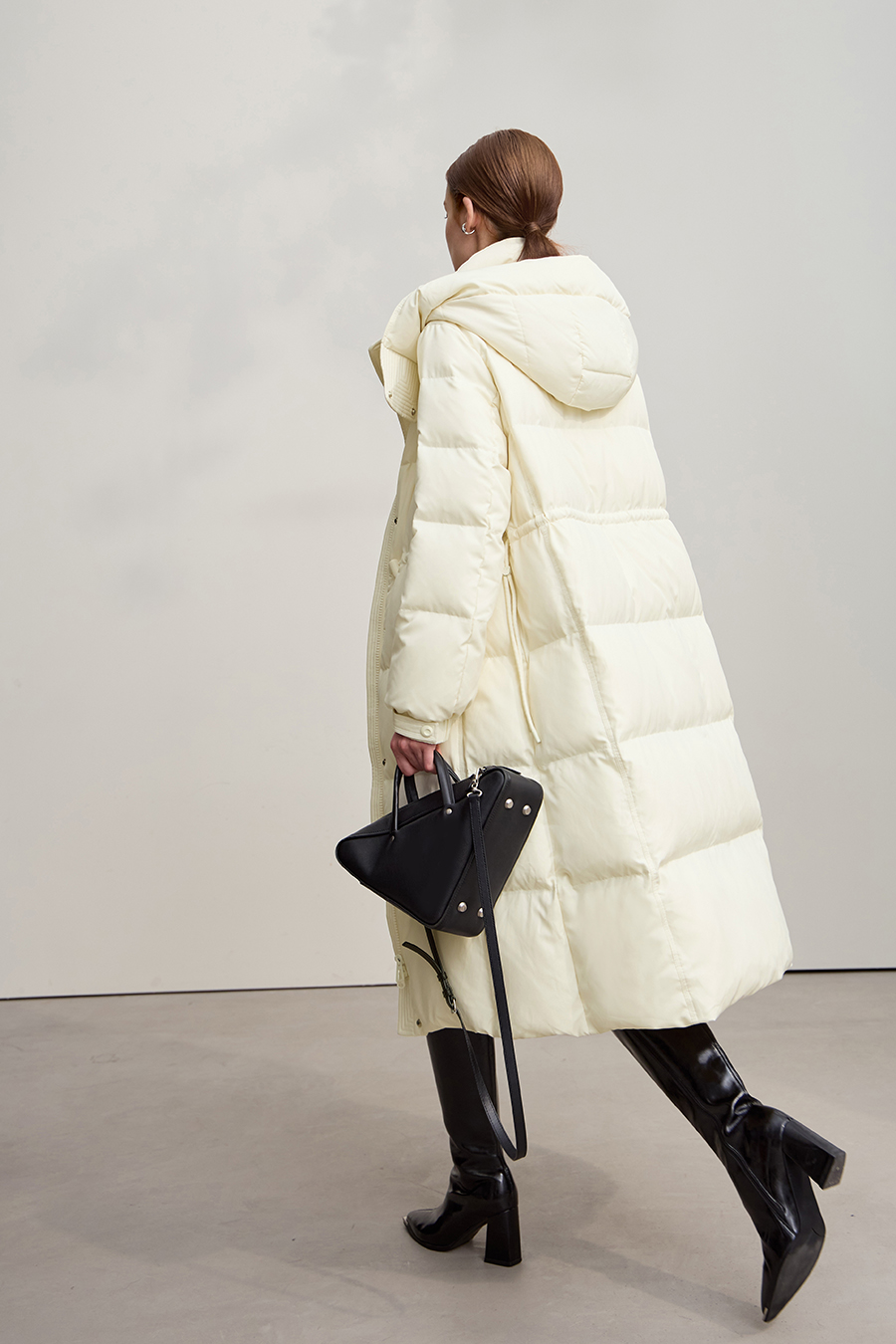 Hooded Long Down Jacket|AMII-AMII.com
