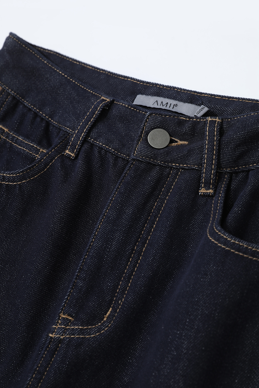 Lyocell Cotton Fleece - lined Jeans|AMII-AMII.com