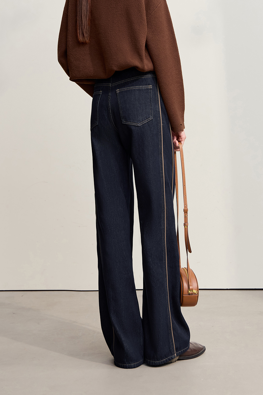 Lyocell Cotton Fleece - lined Jeans|AMII-AMII.com