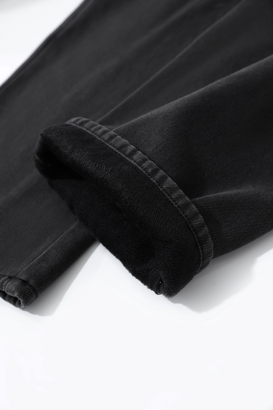 Loose Fleece - lined Denim Long Pants|AMII-AMII.com