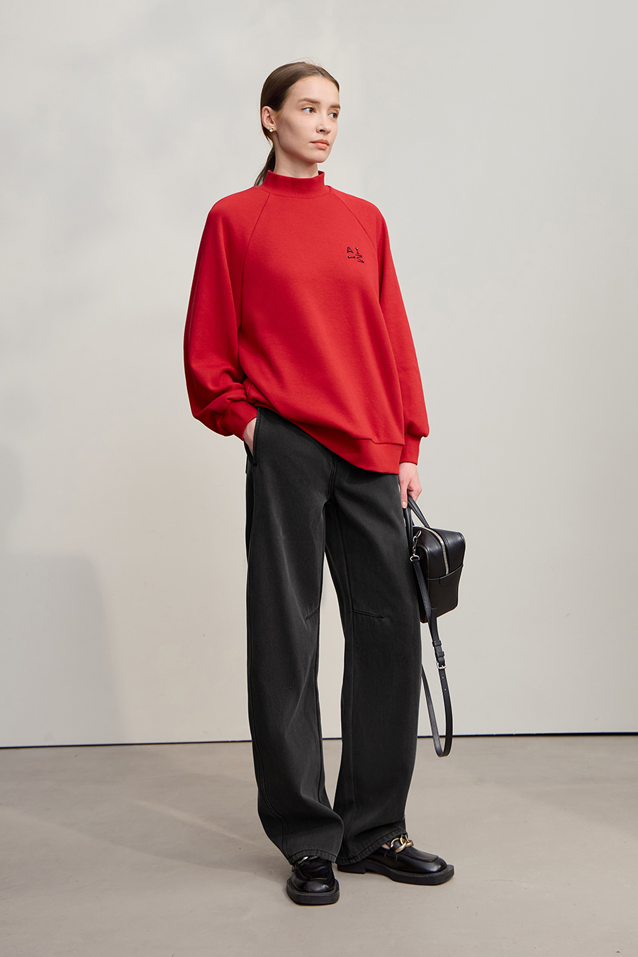 Loose Fleece - lined Denim Long Pants|AMII-AMII.com