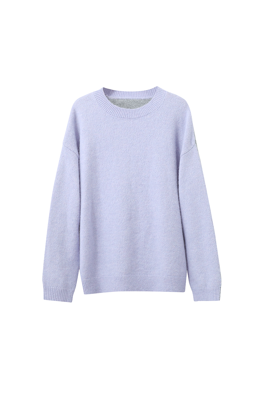 Crew Neck Drop Shoulder Color - block Sweater|AMII-AMII.com
