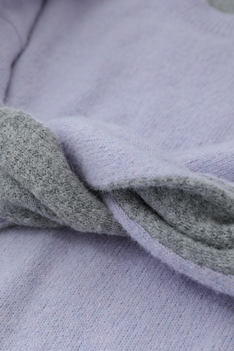 Crew Neck Drop Shoulder Color - block Sweater|AMII-AMII.com