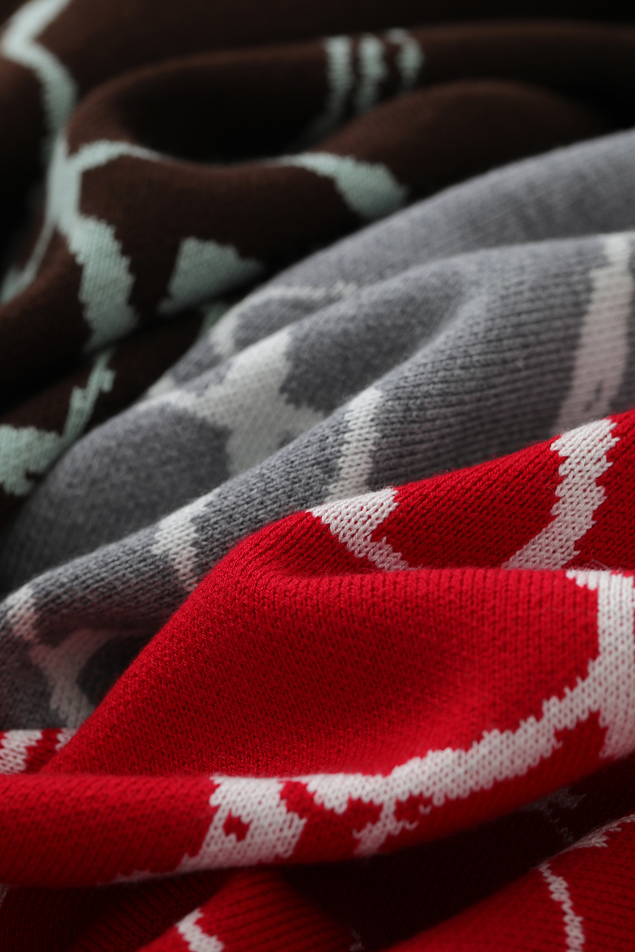 Horse Jacquard Crew Neck Sweater|AMII-AMII.com