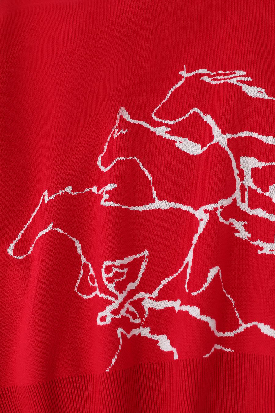 Horse Jacquard Crew Neck Sweater|AMII-AMII.com