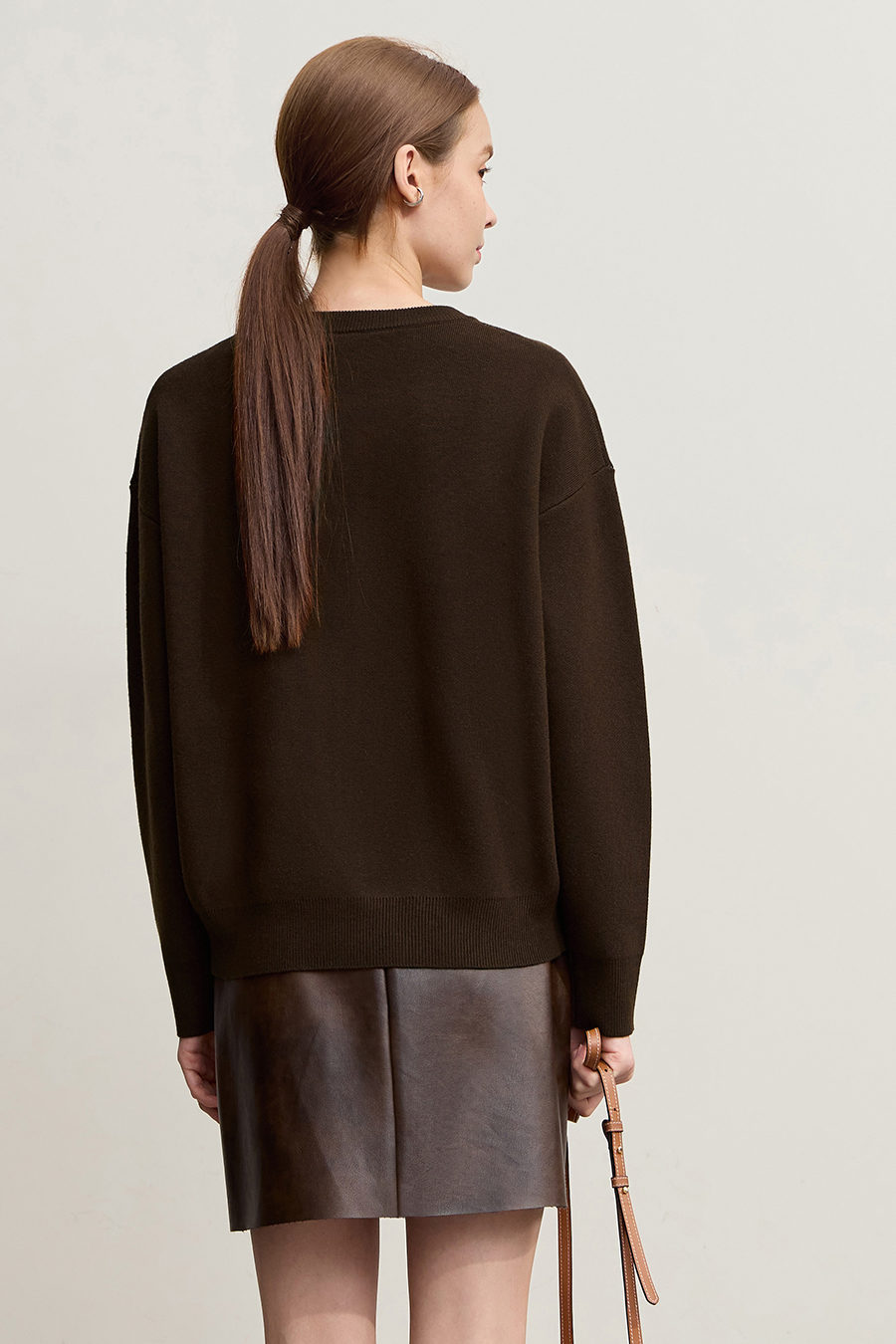 Horse Jacquard Crew Neck Sweater|AMII-AMII.com