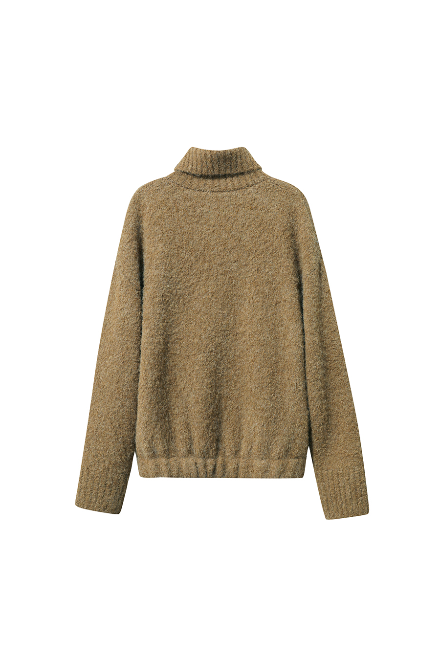 Bouclé Yarn Turtleneck Sweater