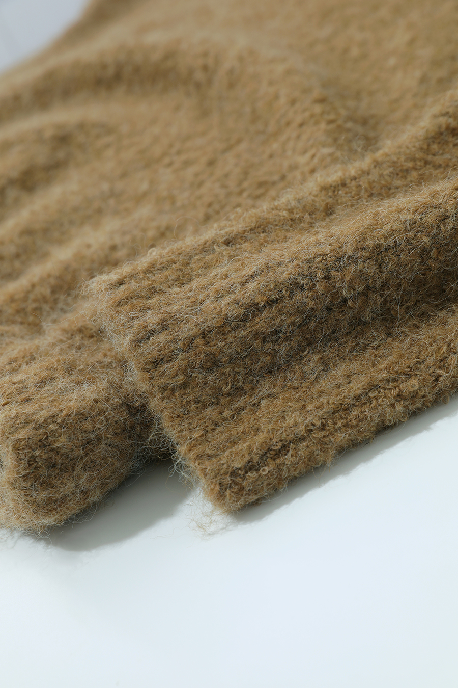 Bouclé Yarn Turtleneck Sweater