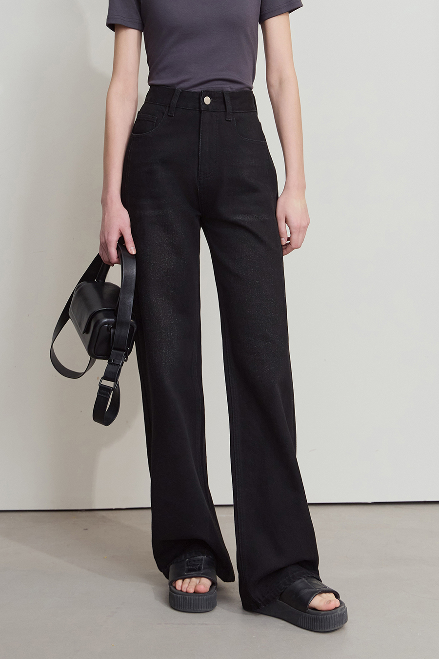 Retro Wide - leg Denim Long Pants|AMII-AMII.com