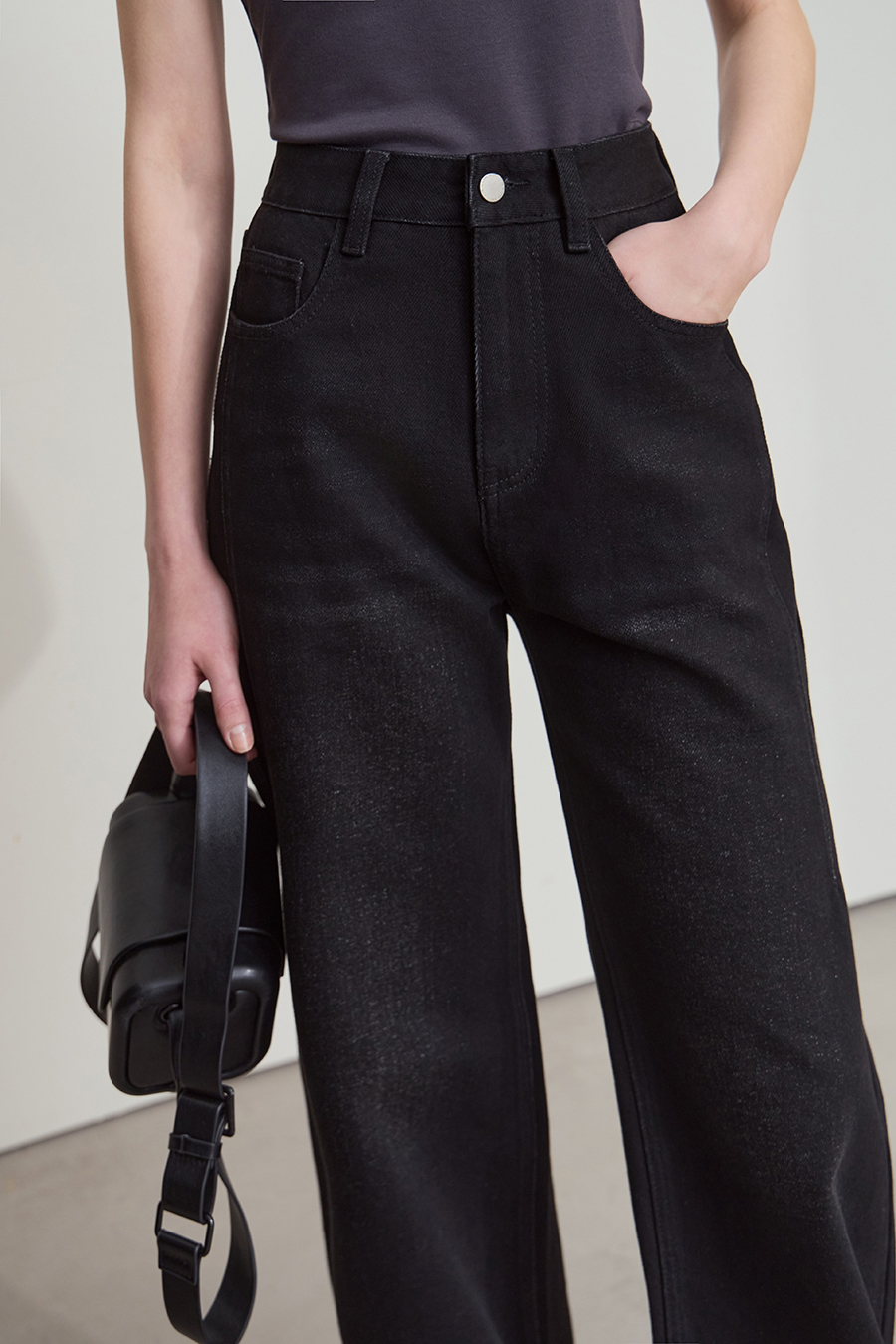 Retro Wide - leg Denim Long Pants|AMII-AMII.com